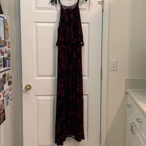Black floral maxi dress